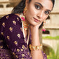 Contemporary Silk Purple Embroidered Saree