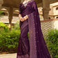 Contemporary Silk Purple Embroidered Saree