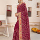 Trendy Saree Faux Georgette Purple Embroidered Saree