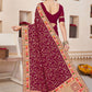 Trendy Saree Faux Georgette Purple Embroidered Saree