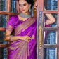 Contemporary Satin Silk Purple Weaving Saree