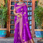 Contemporary Satin Silk Purple Weaving Saree