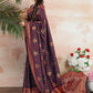 Trendy Saree Satin Silk Purple Woven Saree