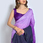 Shaded Saree Georgette Purple Sequins Saree