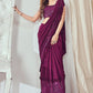 Trendy Saree Imported Purple Sequins Saree