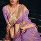 Contemporary Silk Tissue Purple Meenakari Saree