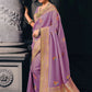 Contemporary Silk Tissue Purple Meenakari Saree