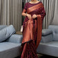 Designer Silk Purple Jacquard Work Saree