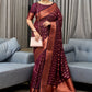 Designer Silk Purple Jacquard Work Saree