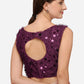 Designer Blouse Silk Purple Sequins Blouse