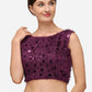 Designer Blouse Silk Purple Sequins Blouse