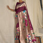 Classic Silk Purple Meenakari Saree