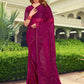 Contemporary Chiffon Purple Stone Saree