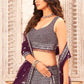 Lehenga Choli Net Purple Diamond Lehenga Choli