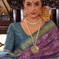 Contemporary Tussar Silk Purple Digital Print Saree