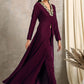 Casual Kurti Velvet Purple Embroidered Kurtis