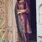 Palazzo Salwar Suit Velvet Purple Digital Print Salwar Kameez