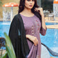 Salwar Suit Viscose Purple Embroidered Salwar Kameez