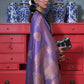 Contemporary Handloom Silk Purple Weaving Saree
