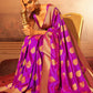 Classic Handloom Silk Purple Weaving Saree