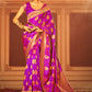 Classic Handloom Silk Purple Weaving Saree