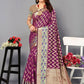Contemporary Silk Purple Jacquard Work Saree