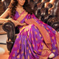 Contemporary Handloom Silk Purple Weaving Saree