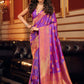 Contemporary Handloom Silk Purple Weaving Saree