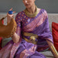Classic Handloom Silk Purple Weaving Saree