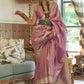 Classic Handloom Silk Purple Weaving Saree