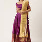 A Line Lehenga Jacquard Purple Weaving Lehenga Choli