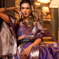 Classic Organza Purple Weaving Saree