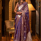 Classic Organza Purple Weaving Saree