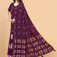 Contemporary Silk Viscose Purple Print Saree