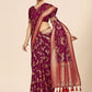 Classic Organza Viscose Purple Weaving Saree