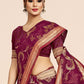 Classic Organza Viscose Purple Weaving Saree