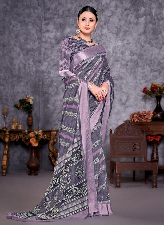 Contemporary Silk Purple Weaving Saree