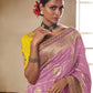 Trendy Saree Silk Purple Embroidered Saree