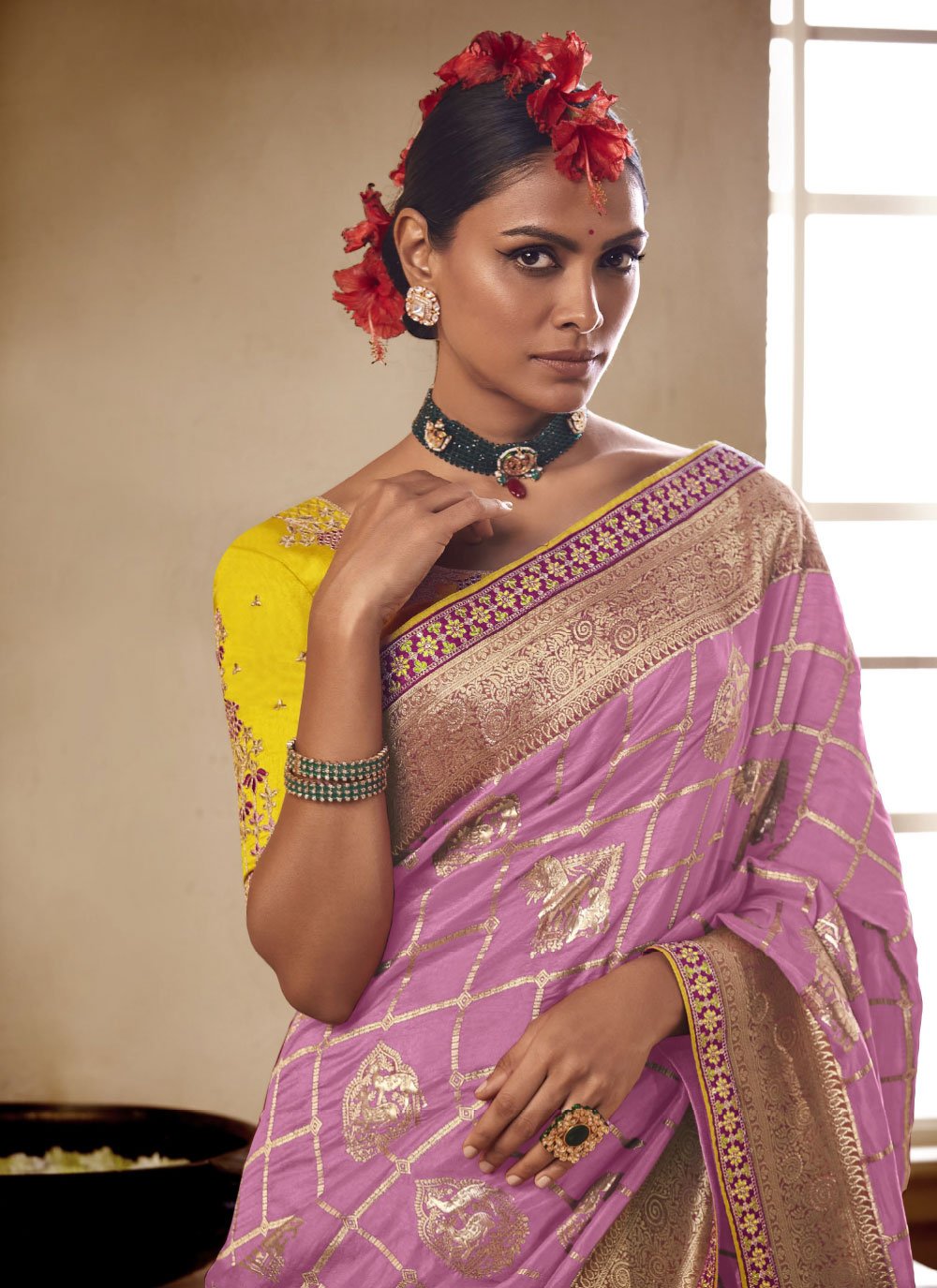 Trendy Saree Silk Purple Embroidered Saree