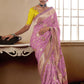 Trendy Saree Silk Purple Embroidered Saree