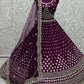 Lehenga Choli Net Purple Diamond Lehenga Choli