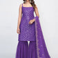 Salwar Suit Georgette Purple Sequins Salwar Kameez