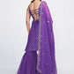 Salwar Suit Georgette Purple Sequins Salwar Kameez