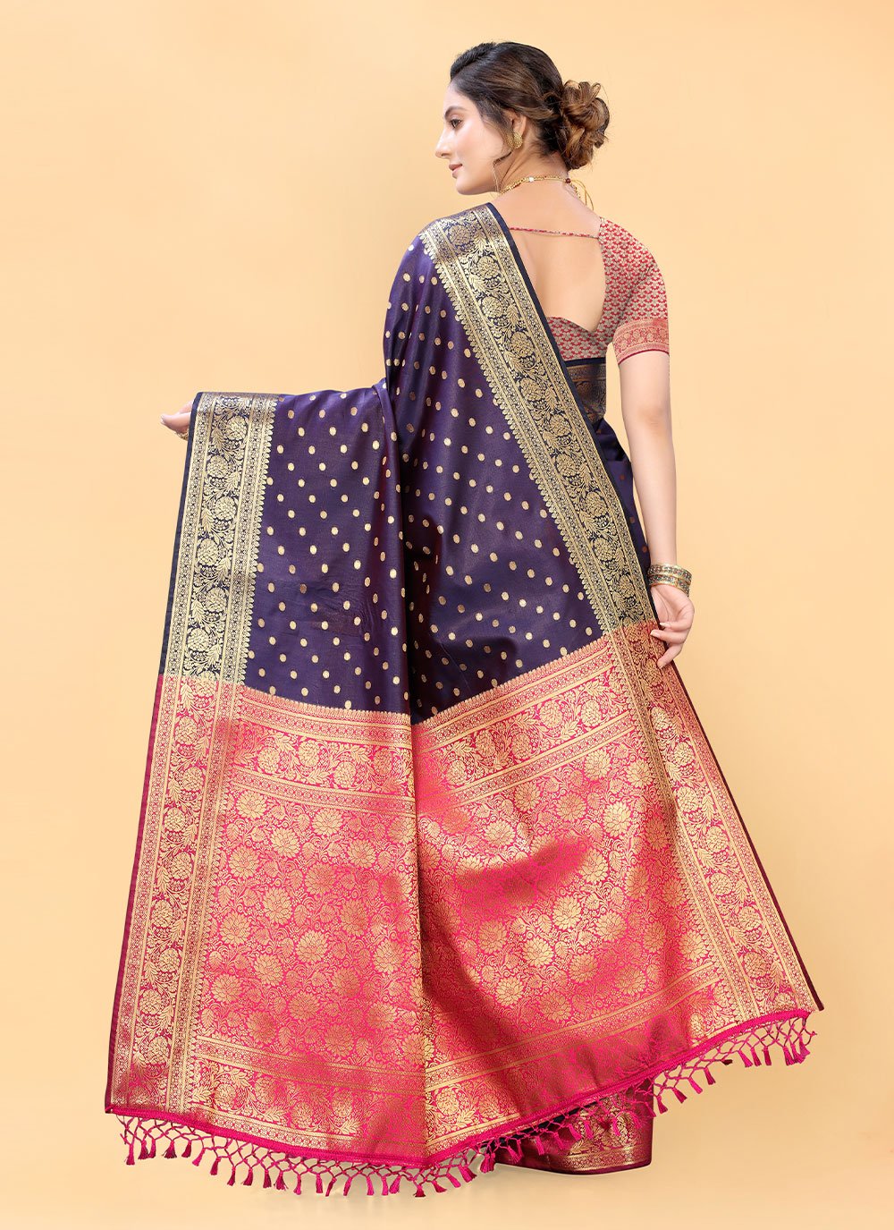 Classic Silk Purple Woven Saree