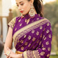 Classic Jacquard Silk Purple Zari Saree