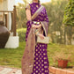 Classic Jacquard Silk Purple Zari Saree