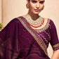 Trendy Saree Chiffon Purple Swarovski Saree