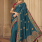 Classic Art Silk Rama Embroidered Saree