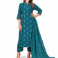 Pant Style Suit Chinon Silk Rama Fancy Work Salwar Kameez