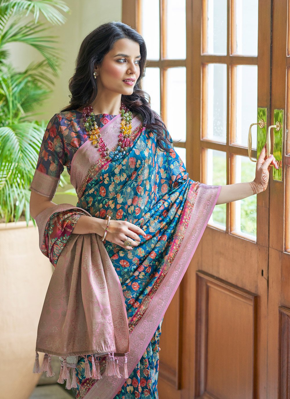 Trendy Saree Silk Rama Digital Print Saree